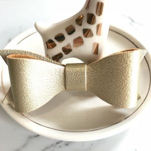 ☀️ 4 for $12 Gold Vegan Leather Hair Bow